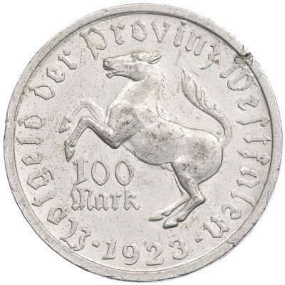 100 марок 1923 года Германия — Вестфалия (Нотгельд)