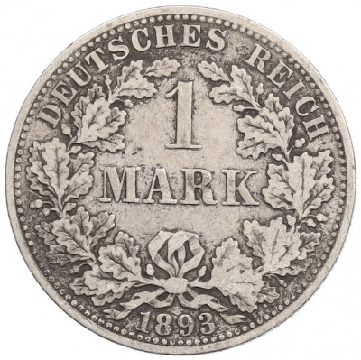 1 марка 1893 года А Германия