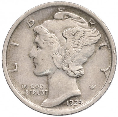 1 дайм (10 центов) 1924 года США
