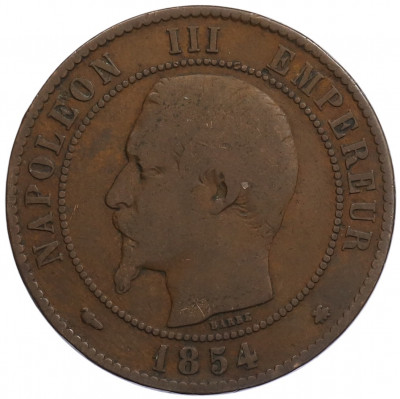 10 сантимов 1854 года Франция