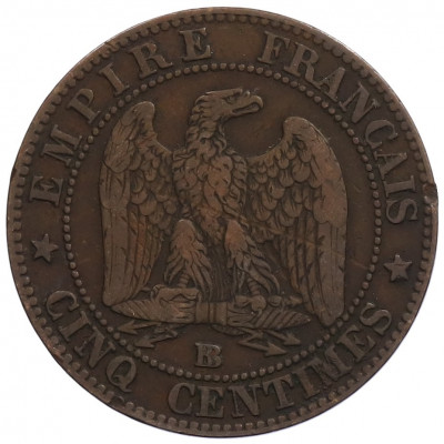 5 сантимов 1853 года Франция
