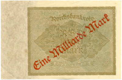 1 миллиард марок 1923 года Германия