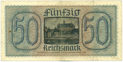 50 рейхсмарок 1940 года Германия (Для оккупированных территорий)