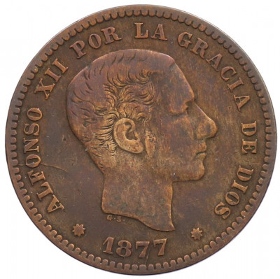 5 сентимо 1877 года Испания