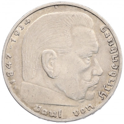 2 рейхсмарки 1936 года G Германия