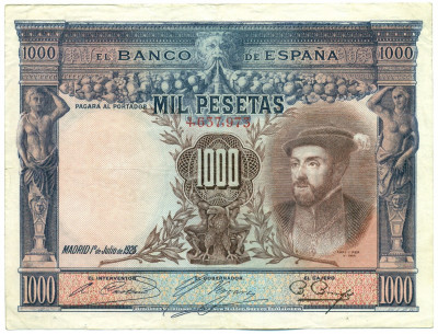 1000 песет 1925 года Испания