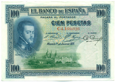 100 песет 1925 года Испания
