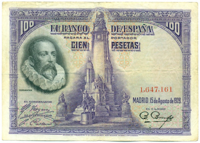 100 песет 1928 года Испания