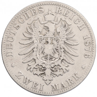 2 марки 1876 года Германия (Гамбург)
