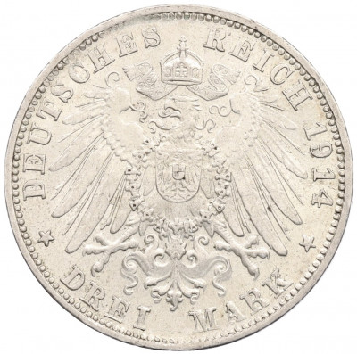 3 марки 1914 года Германия (Бавария)