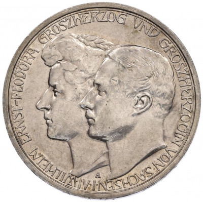 3 марки 1910 года A Германия (Саксен-Веймар-Эйзенах) «Свадьба Вильгельма и Феодоры»