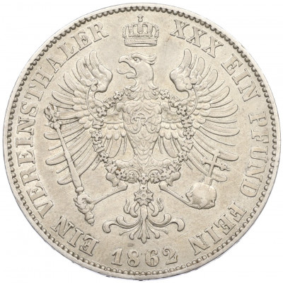 1 союзный талер 1862 года Пруссия