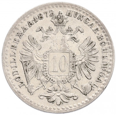 10 крейцеров 1872 года Австрия