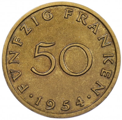 50 франков 1954 года Саар