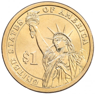 1 доллар 2010 года Р США «16-й президент США Авраам Линкольн»