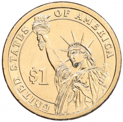 1 доллар 2010 года Р США «16-й президент США Авраам Линкольн»