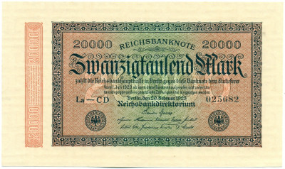 20000 марок 1923 года Германия