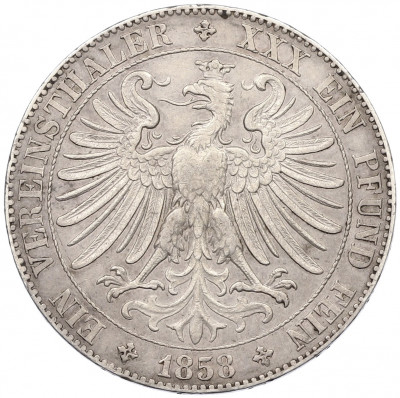 1 союзный талер 1858 года Франкфурт 