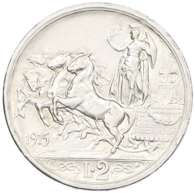 2 лиры 1915 года Италия