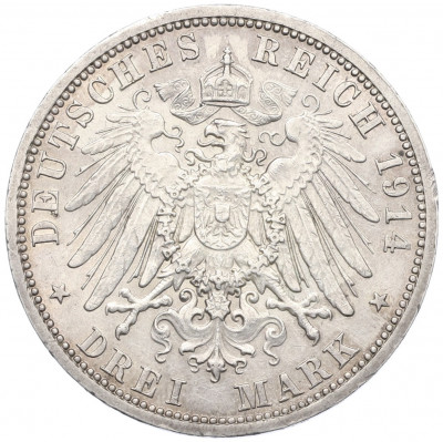 3 марки 1914 года Германия (Пруссия)