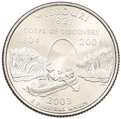 1/4 доллара (25 центов) 2003 года P США «Штаты и территории — Миссури»