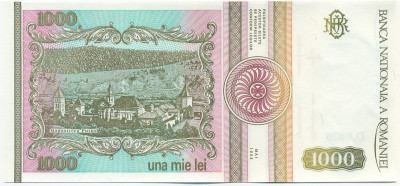 1000 лей 1993 года Румыния