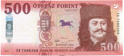 500 форинтов 2018 года Венгрия