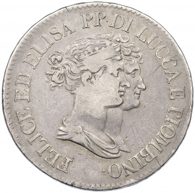 5 франков 1808 года Лукка и Пьомбиньо