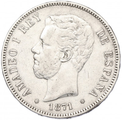 5 песет 1871 года Испания