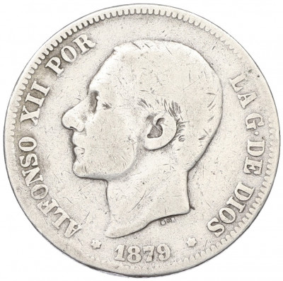 2 песеты 1879 года Испания