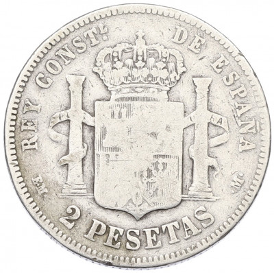 2 песеты 1879 года Испания
