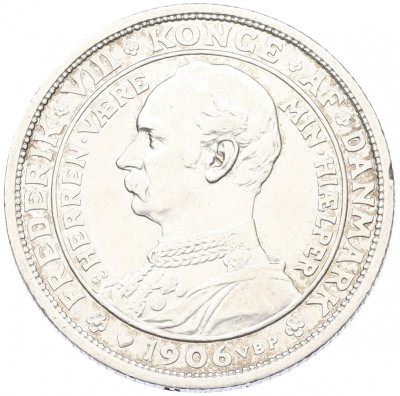2 кроны 1906 года Дания 
