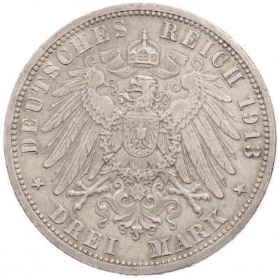 3 марки 1913 года Германия (Любек)