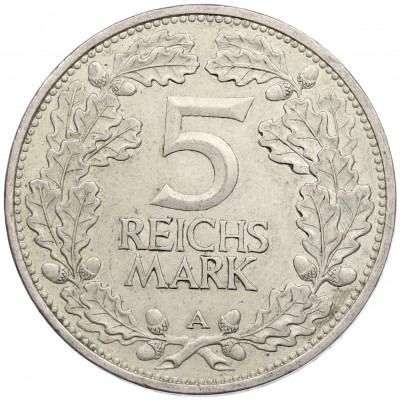 5 рейхсмарок 1925 года А Германия «Тысячелетие Рейнланда»