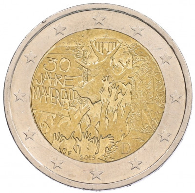 2 евро 2019 года F Германия 