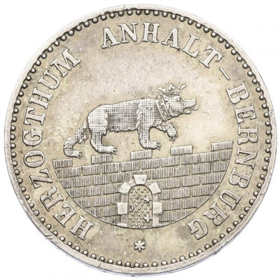 1/6 талера 1862 года Ангальт-Бернбург