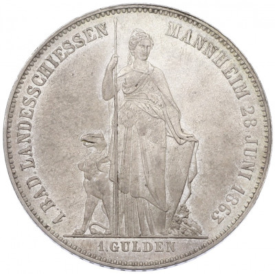1 гульден 1863 года Баден 