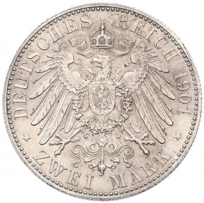 2 марки 1901 года Германия (Рейсс-Грейц)