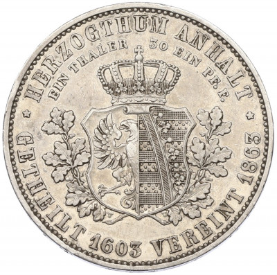 1 талер 1863 года Ангальт-Дессау 