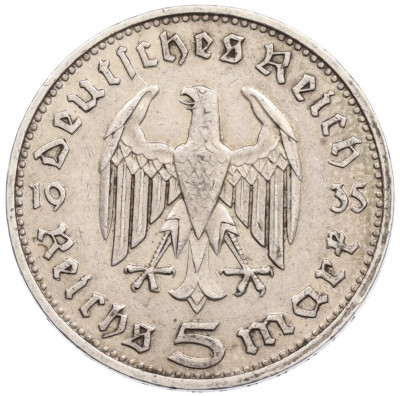 5 рейхсмарок 1935 года D Германия