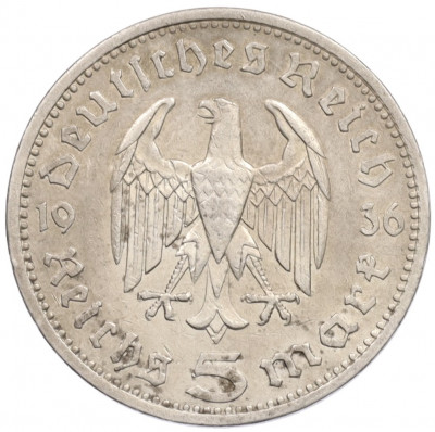 5 рейхсмарок 1936 года А Германия
