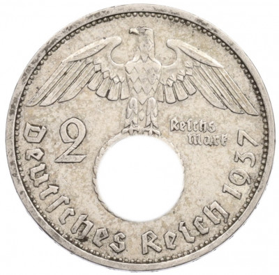 2 рейхсмарки 1937 года F Германия