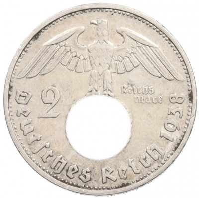 2 рейхсмарки 1938 года G Германия
