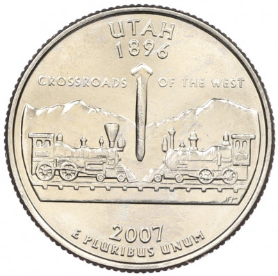 1/4 доллара (25 центов) 2007 года D США «Штаты и территории — Юта»