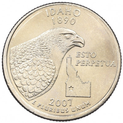 1/4 доллара (25 центов) 2007 года P США «Штаты и территории — Штат Айдахо»
