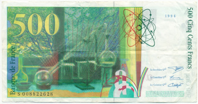 500 франков 1994 года Франция
