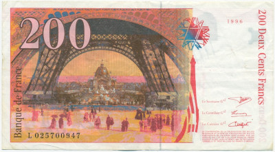 200 франков 1996 года Франция