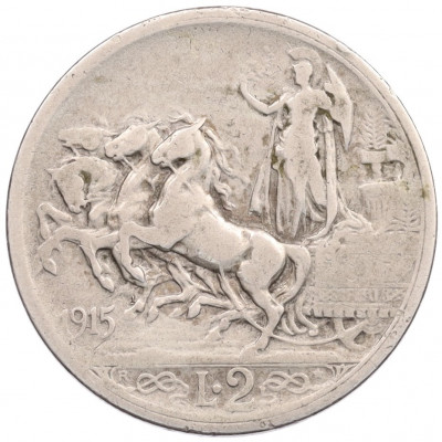 2 лиры 1915 года Италия