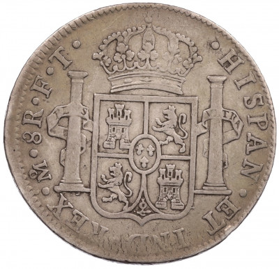 8 реалов 1802 года Испанская Мексика