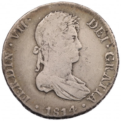 8 реалов 1814 года Испанское Перу